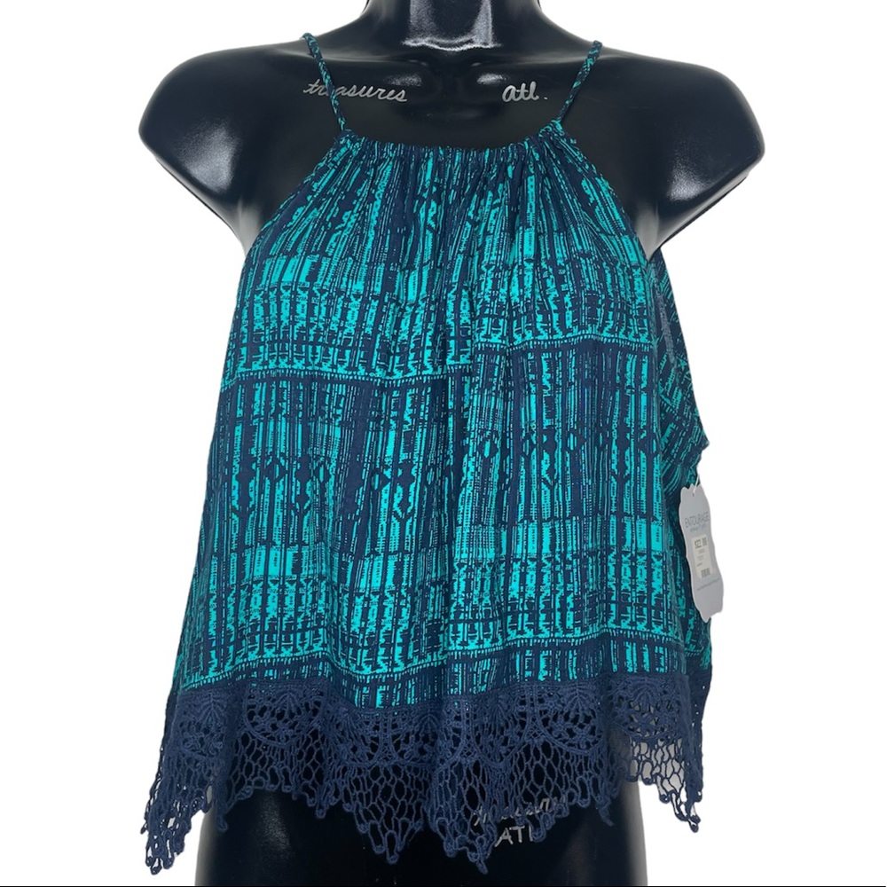 Final Touch Cropped Halter Top Size Large